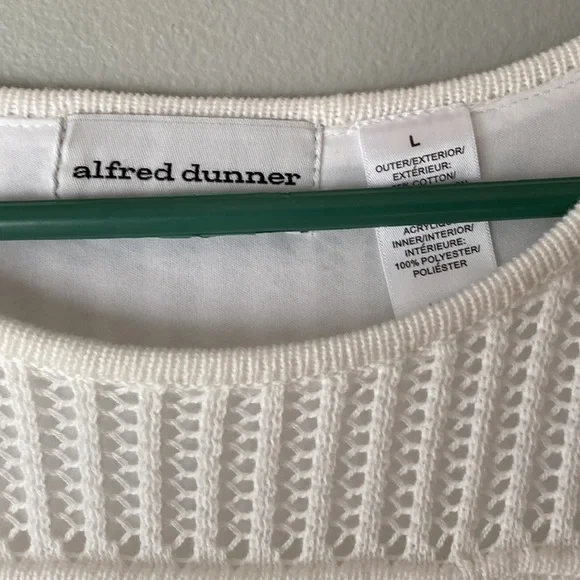 Alfred Dunner Open Knit Top Size Large - Picture 2 of 5